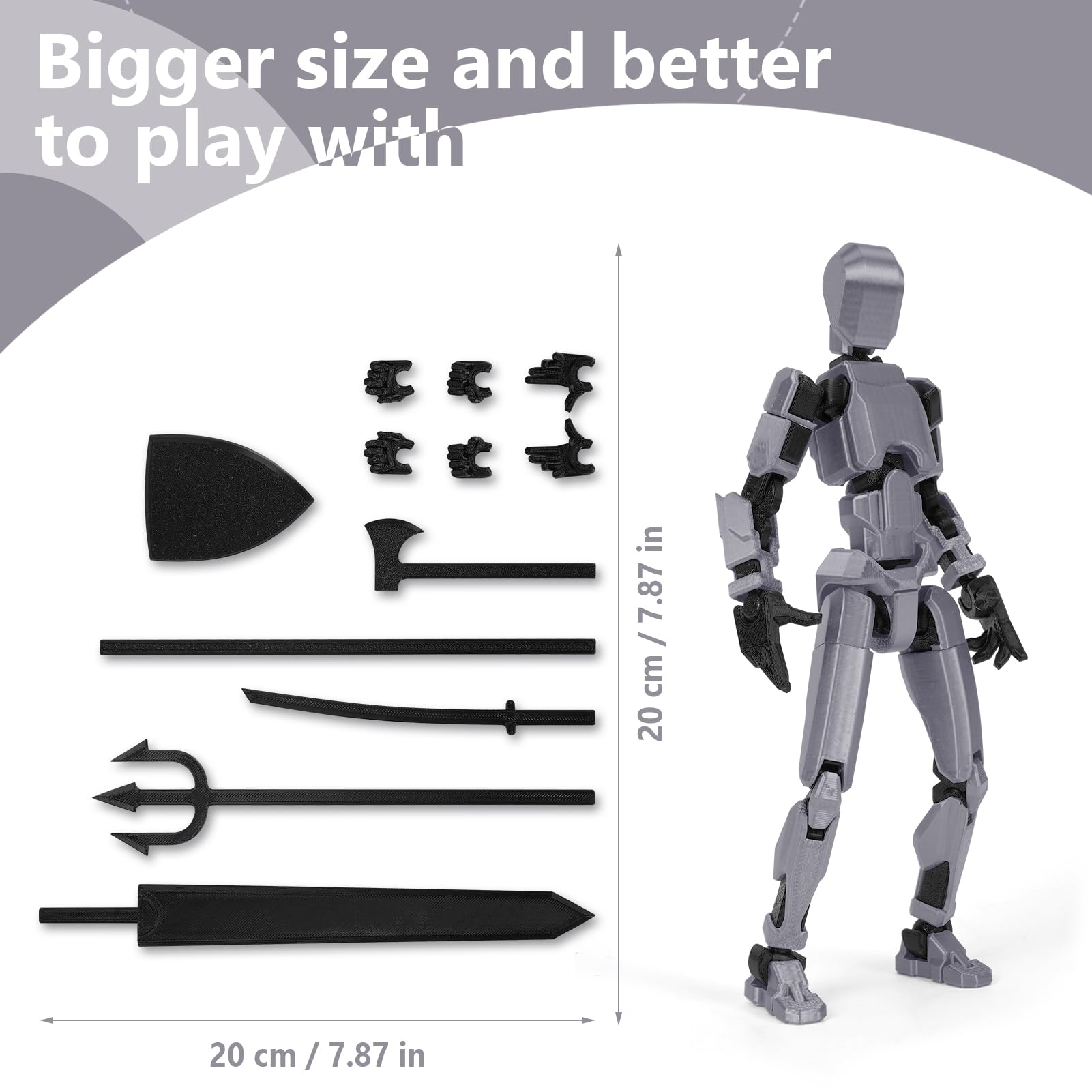 Gencokok Titan 13 Action Figure, T13 Action Figure 20cm/7.87